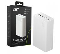 Green Cell PBGC30W PowerPlay 30 blanc powerbank 30 000mAh 22.5W 4 ports