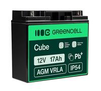 Green Cell AGM Battery Lead Acid VRLA 12V 17Ah for motor boats and electric - Battery - 17.000 mAh