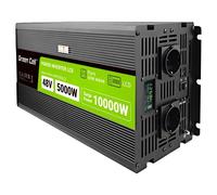 Green Cell Przetwornica napicia PowerInverter LCD 48 V 5000W/10000W Przetwornica samochodowa z wywietlaczem - czysty sinus 10 kVA Noir