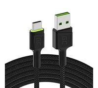 Green Cell Ray Câble USB-C 2m USB-A LED QC 3.0 480 Mbit/s