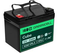Green Cell Rechargeable Batterie AGM 12V 33Ah accumulateur au Gel Plomb Cycles sans Entretien VRLA Battery étanche Résistantes, Jouets, Installations d'alarme, Véhicules pour Enfants