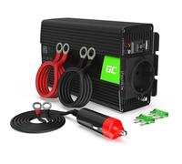 Green Cell 300W/600W 12V 220V/230V Convertisseur Pur Sinus de Tension Volts Voiture Solaire Power Inverter sinusoïdale DC AC, Onduleur Transformateur avec Allume Cigare Prise Electrique