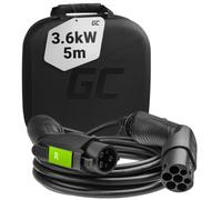 Green Cell Type 1 Câble de Charge EV Voiture Électrique PHEV 3.6KW 16A 5M Type 1 de Type 2 Monophasé Compatible avec C-Zero, Partner Electric, ION, Focus Electric, Soul EV, Prius, Leaf