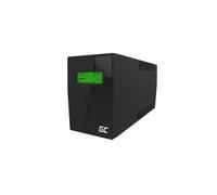 Green Cell UPS01LCD - Onduleur Line Interactive 0.6kVA/360W - 2 Prises Type F - USB Type-B - RJ45/RJ11 - Batterie 12V 7Ah - Écran LCD - Format Tower
