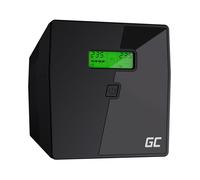 Green Cell UPS08 - Onduleur Line Interactive 1.999 kVA / 700W, 4 prises IEC 320, USB, RJ-45, Batterie 12V 7Ah, Format Tower, Noir, 350x146x160mm