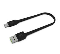 GreenCell Câble USB KABGC03 USB A - USB C 0,25 m Charge rapide Noir
