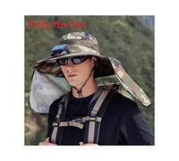 (Green)Chapeau de soleil camouflage équipé d'un ventilateur de charge et protection du cou pour tous les jours