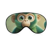 Green Clever Masque pour les yeux de singe pour homme et femme, respirant et réglable, masque de sommeil ultra doux, léger pour voyage, pour avion, sieste, sommeil nocturne