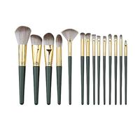Green Cloud 14pcs ensemble de pinceaux de maquillage pinceau à fard à joues doux pinceau fard à paupières pinceau à poudre libre