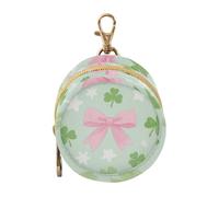 Green Clover Étui de rangement pour tétine de bébé avec fermeture éclair et clip pour changer, porte-monnaie, clés, essentiels pour bébé