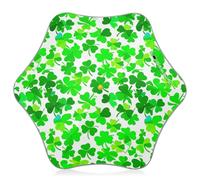 Green Clover Leaves Parapluie de pluie à bouts arrondis pour enfants de 4 à 8 ans, auvent de 88,9 cm