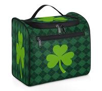 Green Clover Trousse de maquillage de voyage pour femmes, hommes, filles, garçons, 11,2 L, trousse de toilette à suspendre pour articles de toilette, couleur, XL, Organiseur de sac