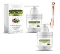 Green Coffee Bean Huile Thermo Crème, Crème fermier et apparence de cellulite pour le ventre, améliore l'élasticité et la texture de la peau, les hanches et les bras supérieurs (2pcs)