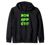 Green Color Bon App Etit Green Graphic Sweat à Capuche