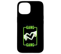 Green Color Gang-x2 Heart Green Graphic Coque pour iPhone 15