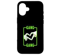 Green Color Gang-x2 Heart Green Graphic Coque pour iPhone 16