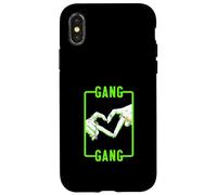 Green Color Gang-x2 Heart Green Graphic Coque pour iPhone X/XS