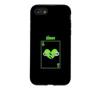 Green Color Lost Love Carte Graphique Verte Coque pour iPhone SE (2020) / 7/8