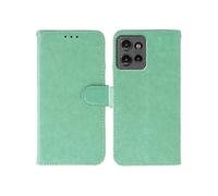 (Green)Compatible for Motorola Edge 50 5G Case, PU Leather Flip Wallet Phone Cover with Strap, Magnetic Closure, Card Slots, Shockproof