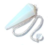 Green Cross Toad Pendule de radiesthésie en opalite et pochette en velours