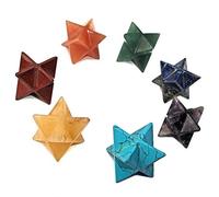 Green Cross Toad Sept Chakra étoiles, Collection de 7 étoiles Merkabah avec Pochette, pour l'équilibrage de l'énergie et la guérison avec Les Cristaux