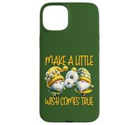 Green Dandelion Make A Little Wish Gnome Graphic For Summer Coque pour iPhone 15 Plus