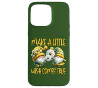 Green Dandelion Make A Little Wish Gnome Graphic For Summer Coque pour iPhone 15 Pro Max