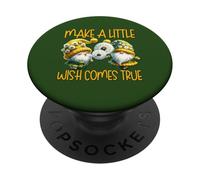 Green Dandelion Make A Little Wish Gnome Graphic For Summer PopSockets PopGrip Adhésif