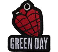 Green Day - Grenade - Ecusson à repasser, tissu tissé Logo RO11823 (taille unique) (Rouge/Noir/Blanc)