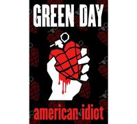 Green Day - Poster "American Idiot", Tissu RO4927 (Taille unique) (Noir/Rouge/Blanc)