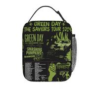Green Day Saviors Tour 2024 Sac à Lunch Isotherme Rock Music Food Bag Glacière Portable Boîtes à Lunch Thermiques pour Les Voyages
