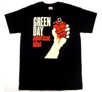 Green Day T-Shirt American Idiot Punk Rock Tee Adult Men's Black New