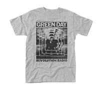 Green Day T-Shirt Power Shot Homme Gris