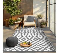 Green Decore 120 x 180 cm Nirvana Intérieur / Extérieur / Léger / Tapis Ecologique Réversible / Gris / Blanc
