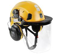 GREEN DEVIL Casque de Protection pour tronçonneuse, Casque de sécurité avec Protection auditive, kit de Casque résistant aux Chocs, Ventilation Confortable Casque de Travail