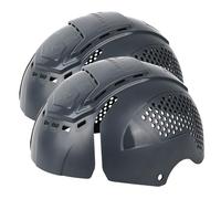 GREEN DEVIL Matrix Lite Lot de 2 capuchons de protection universels de sécurité avec coque rigide en ABS respirant, léger, anti-chocs, s'adapte à tous les chapeaux de baseball ou chapeaux durs (gris,