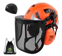 GREEN DEVIL Voltek Forest Air Casque de protection de travail forestier en ABS Type 2 pour postes de travail élevés, certifié EN12492, conforme à la norme EN397, absorption des chocs et résistance à