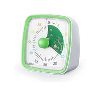 (Green dinosaur)60 Minute Visual Timer with Night Light, Countdown & Pomodoro Timer, Rainbow Pattern for Kids & Adults