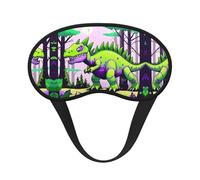 Green Dinosaur Masque pour les yeux universel léger Idéal pour les voyages, les siestes au bureau et le travail de nuit Fournit un environnement de sommeil confortable