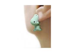 (Green Dinosaurs) Corgi Dinosaurs Stud Earrings Jewelries Cartoon Animals Dog Biting Stud Earring With Alloy For Valentine\'s Day Christmas/YY
