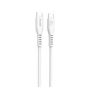 GREEN_E Câble Fabriqué en France USB-C 1,20 m, 60W, éco-conçu, 100% recyclable, USB 2.0, compatible avec tous les appareils USB-C, USB 2.0, Blanc