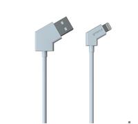 Green_e Cable Lightning Mfi Embout Rotatif 1m20 Blanc