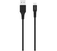 GREEN_E Cable micro USB avec attache - 1,2 m - Noir
