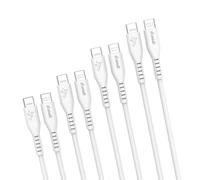 GREEN_E Fabriqué en France, Pack de 4 Câbles USB-C vers USB-C 100W, 1,50 m, Compatible avec Smartphones, Tablettes et Ordinateurs Portables, USB Power Delivery, Blanc