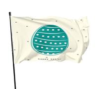 Green Easter Eggshell Dots Garden Flag 3x5 FT Beautiful Chicken Egg Hunt Floral Lines Spring Polyester Yard Flags House Patio Lawn Indoor Outdoor Greeting Banner