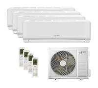 Green Electric Plus 9 000 + 9 000 + 18 000 Btu Climatiseur Quadri Split, Wi-fi R32, Efficacité Énergétique A++/A+, 4 Unités Intérieures Et 1 Unité Extérieure, Avec Télécommande, Basse Consommation