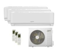 Green Electric Plus Climatiseur Trial Split 12000 + 12000 + 12000 BTU, Wi-Fi R32, Efficacité Énergétique A++/A+, 3 Unités Intérieures et 1 Unité Extérieure, avec Télécommande, Faible Consommation