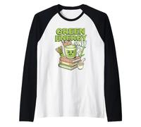 Green Energy Only Enthusiast Addict Humour Matcha Amateur de thé Manche Raglan