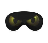 Green Evil Eyes Masque de sommeil drôle avec les yeux bandés pour dormir Couverture de masque pour les yeux occultant élastique pour le voyage et la sieste d'une nuit complète