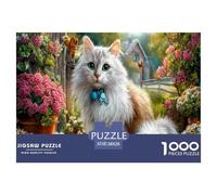 Green Eyes chatPuzzle 1000 Pièces Educa Jouet en Bois Cadeau Unique De l'art De La Décoration Maison Rurale Jeu Éducatif Challenge Toy Adultes & Enfants des 14 Ans 38x26cm/1000pcs